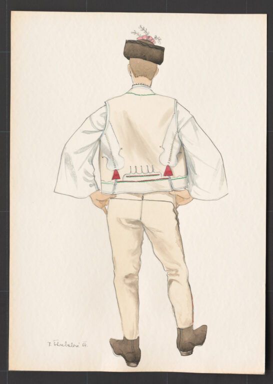 Kresba – odev ženícha na sobáš