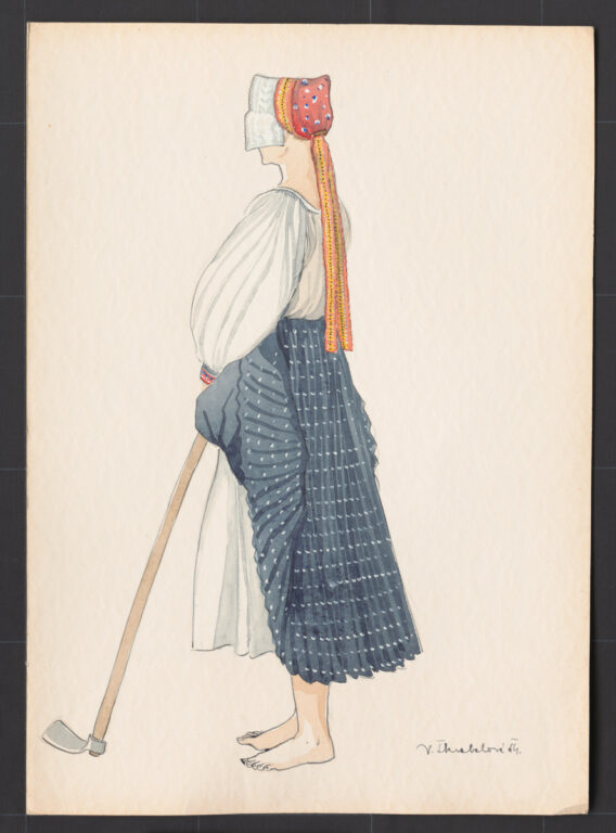 Kresba – odev ženský pracovný