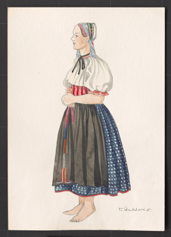 Kresba – odev ženský pracovný