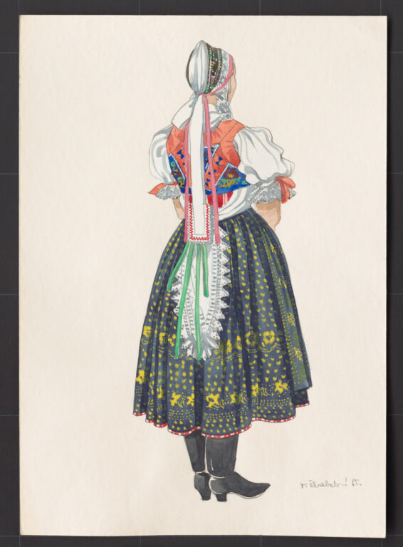 Kresba – odev ženský sviatočný