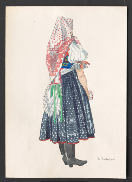 Kresba – odev ženský sviatočný