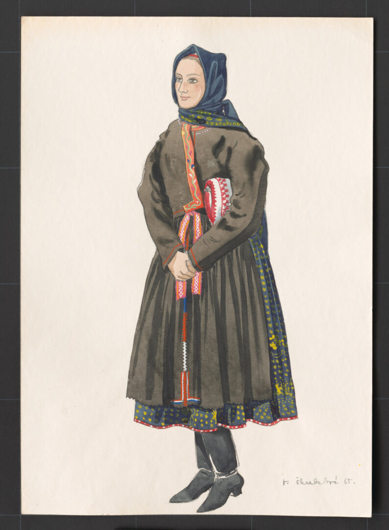 Kresba – odev ženský zimný