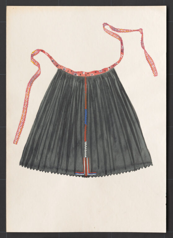 Kresba – zástera ženská sviatočná