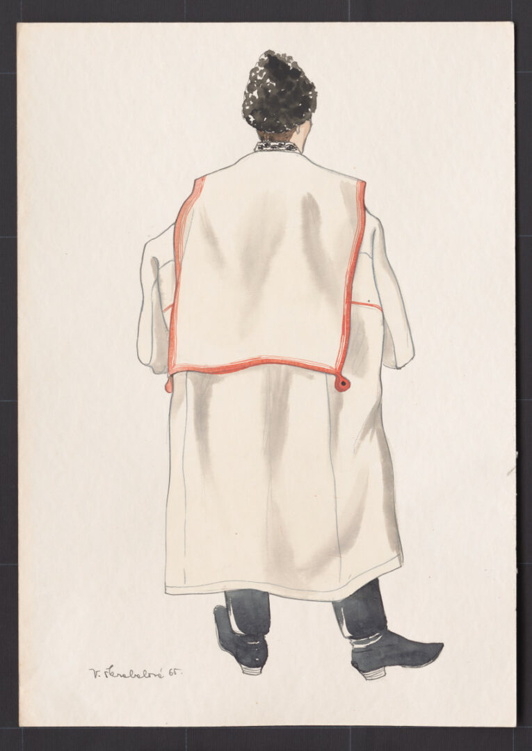 Kresba – muž v halene