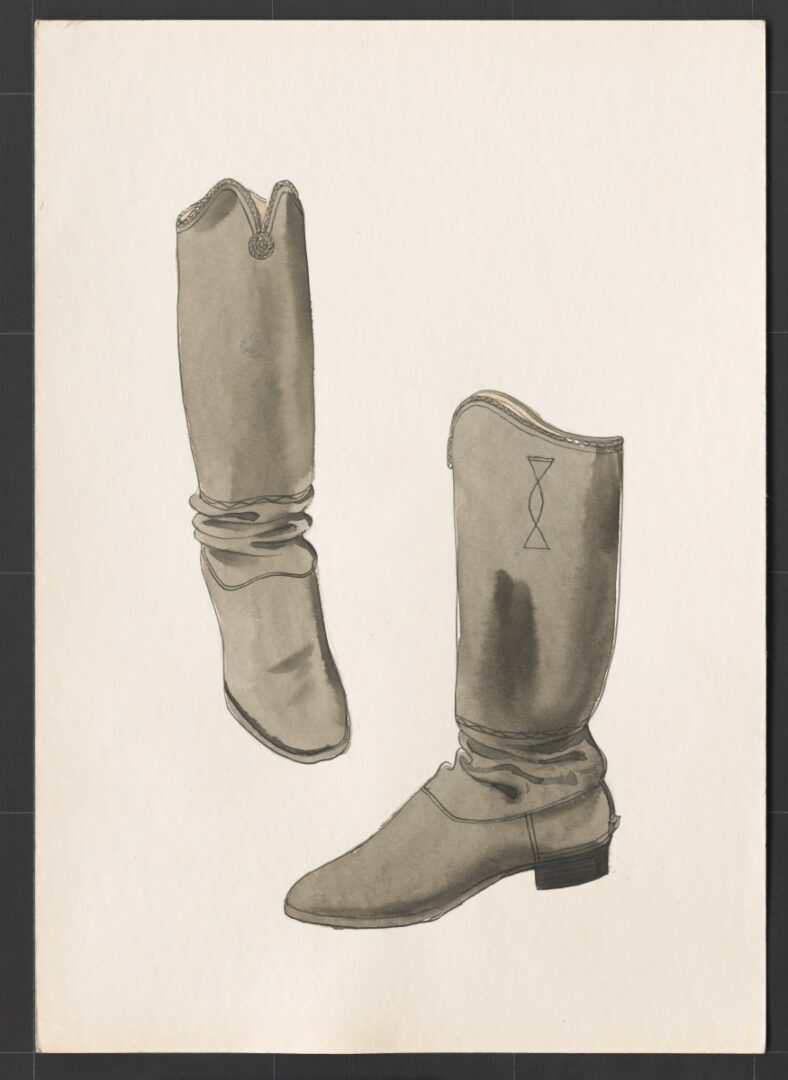 Kresba – čižmy mužské