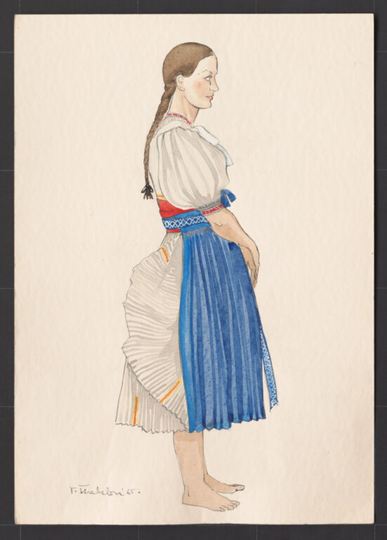 Kresba – odev dievčenský pracovný