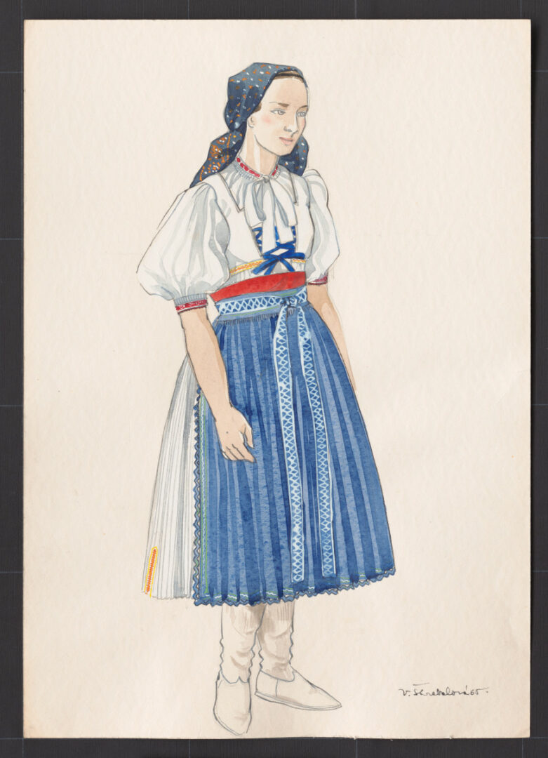 Kresba – odev ženský sviatočný