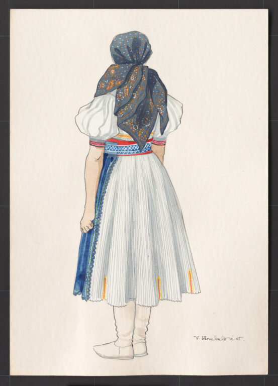 Kresba – odev ženský sviatočný