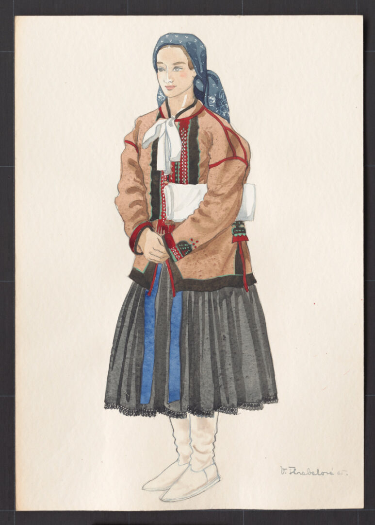 Kresba – odev ženský zimný