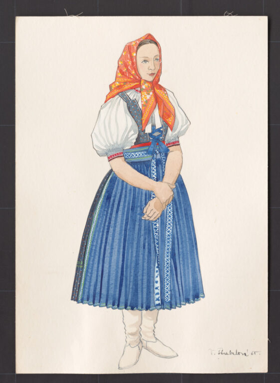 Kresba – odev dievčenský sviatočný