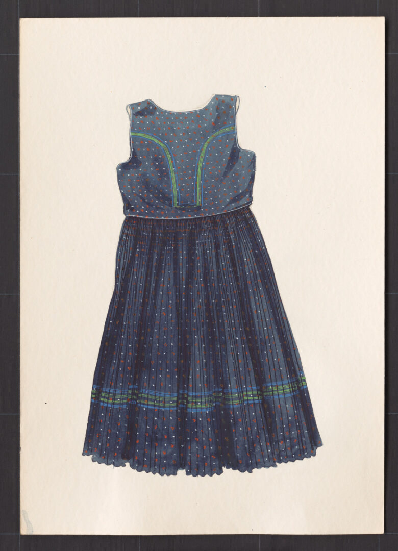 Kreba – sukňa so živôtikom modrotlačová