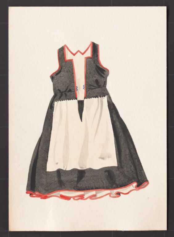 Kresba – sukňa súkenná so živôtikom