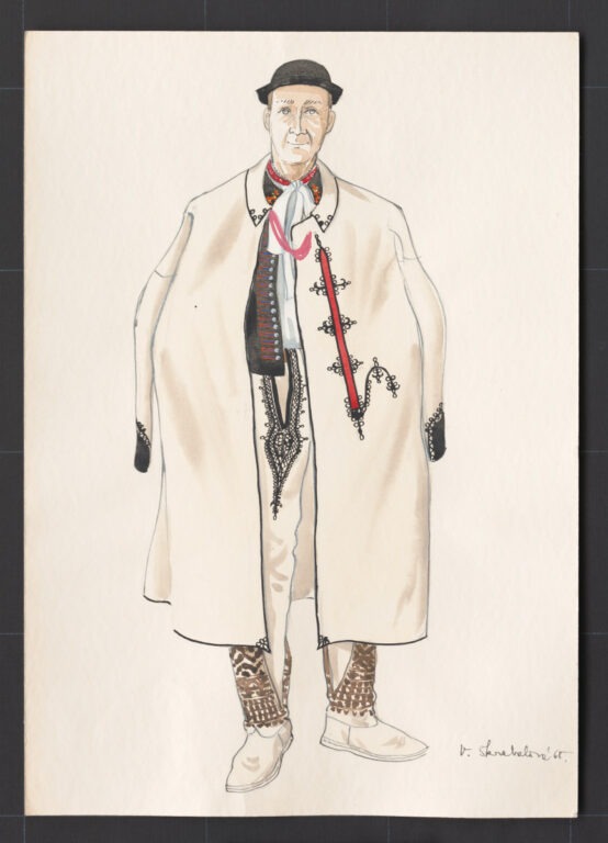 Kresba – muž v kabanici