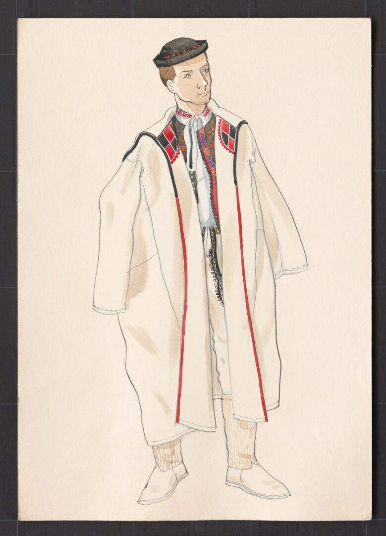 Kresba – muž v halene