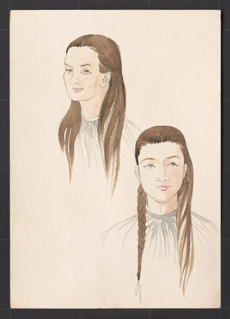 Kresba – účes ženský – postup česania