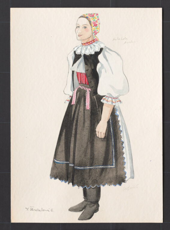 Kresba – odev ženský sviatočný