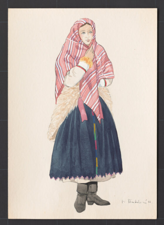 Kresba – odev ženský zimný