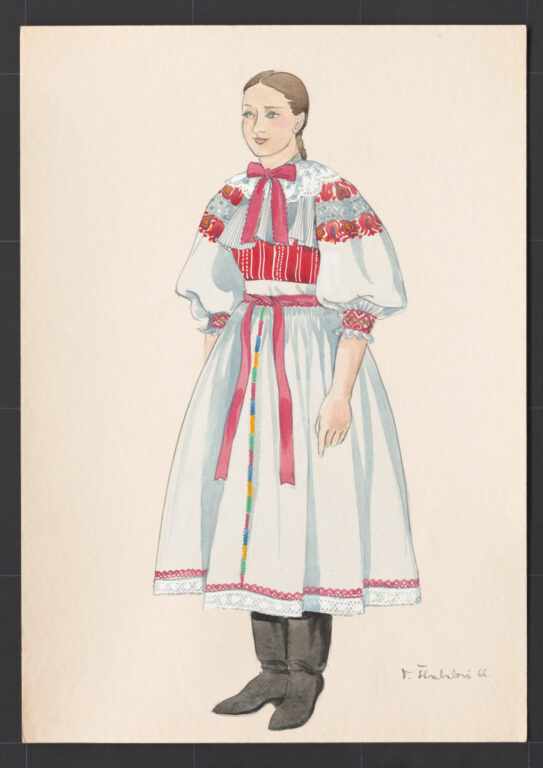 Kresba – odev dievčenský sviatočný