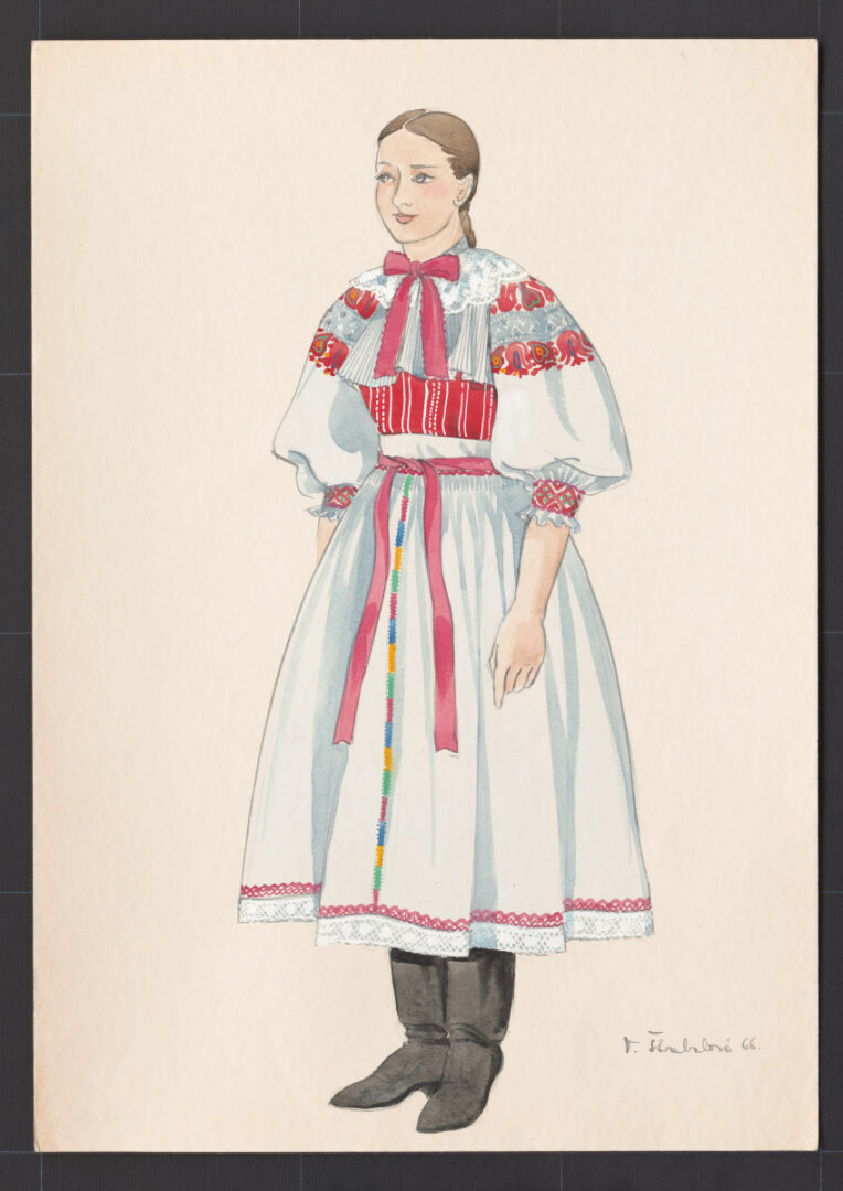 Kresba – odev dievčenský sviatočný