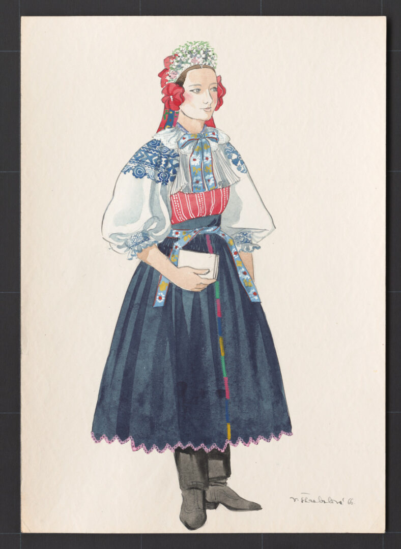 Kresba – odev mladuchy na sobáš