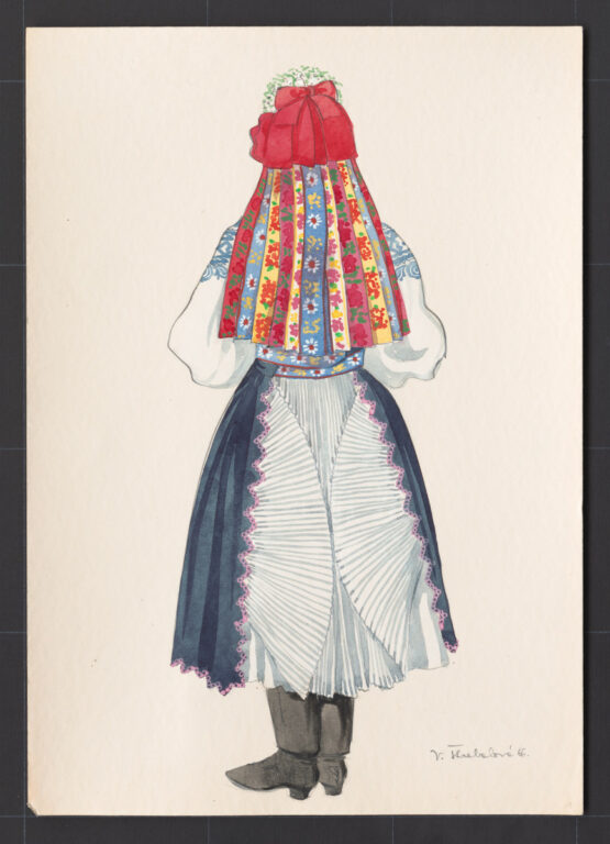 Kresba – odev mladuchy na sobáš