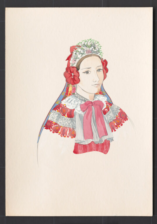 Kresba – úprava hlavy mladuchy