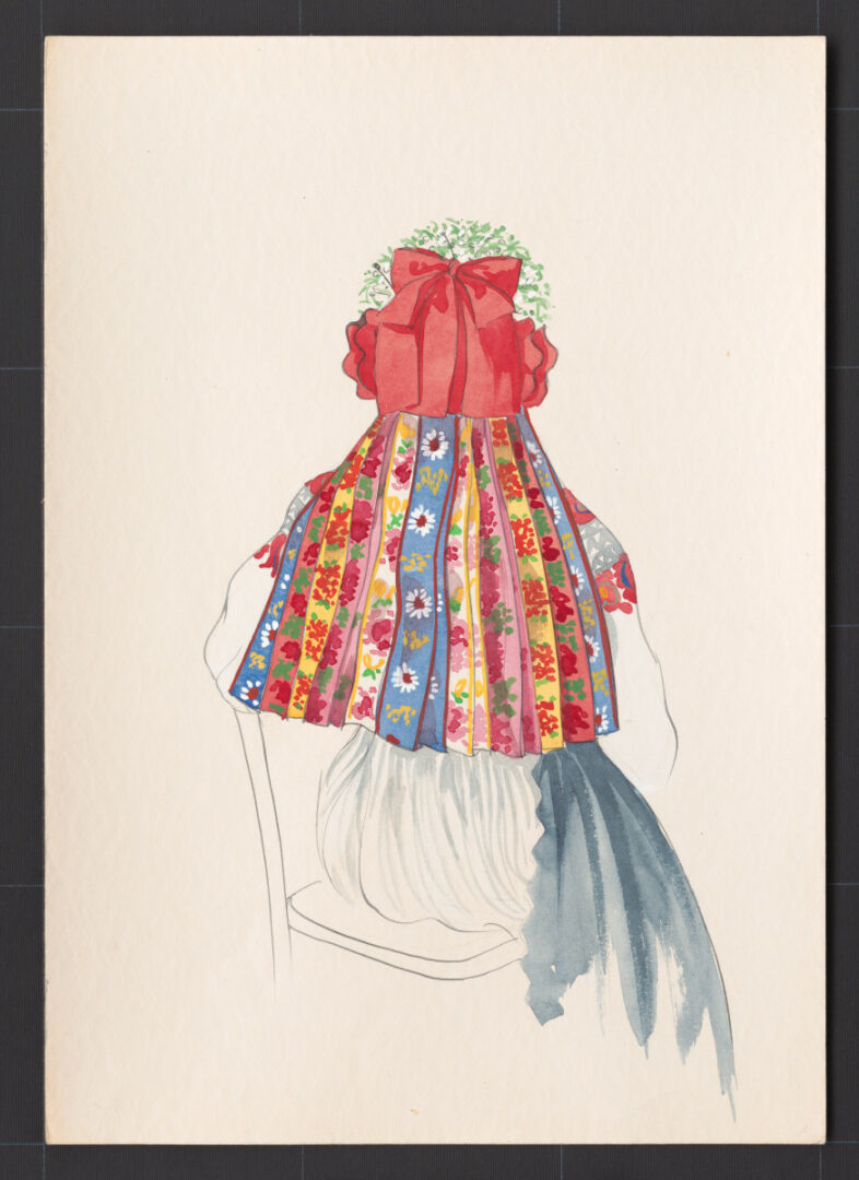 Kresba – mladucha – úprava hlavy