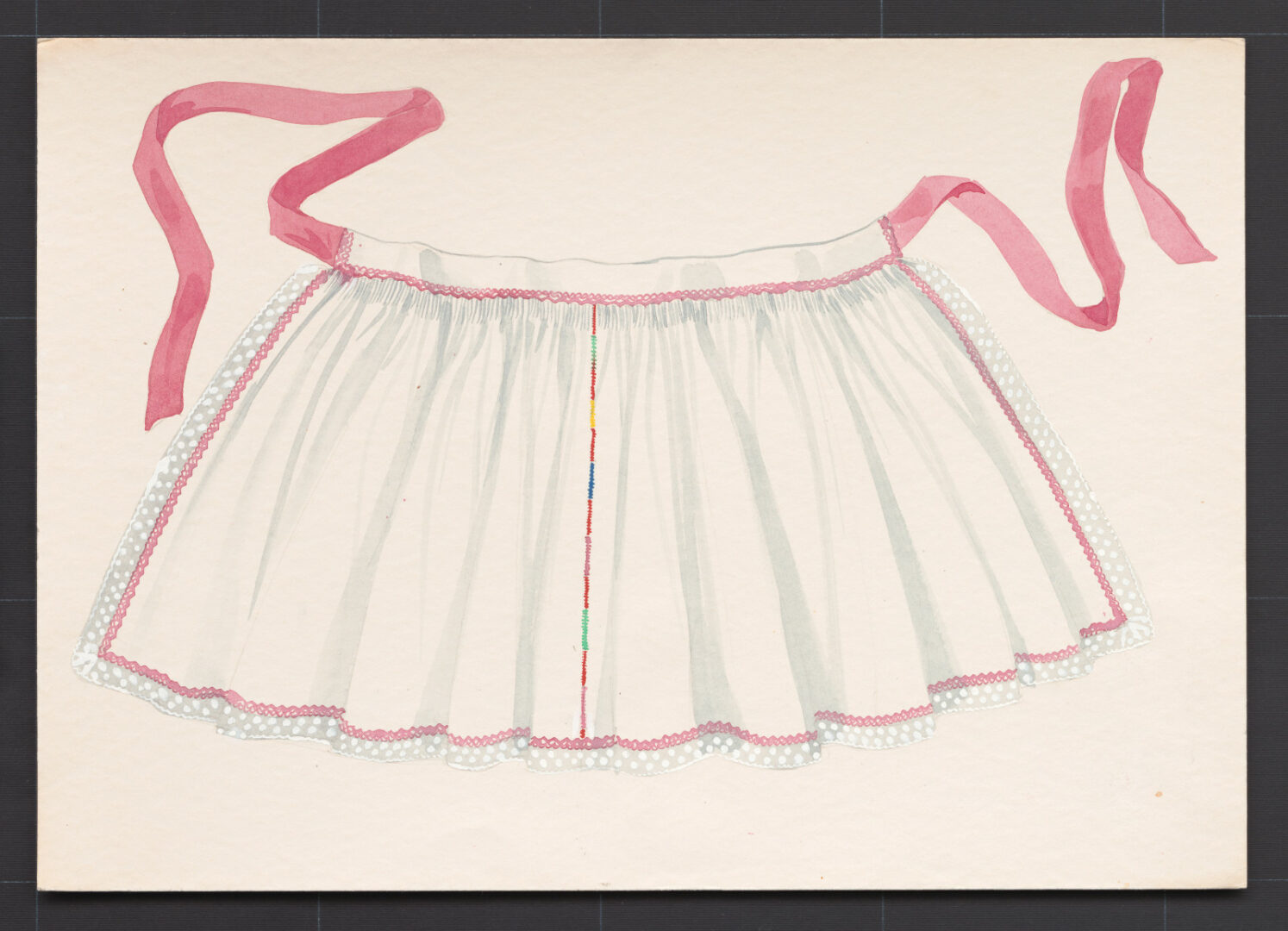 Kresba – zástera ženská biela