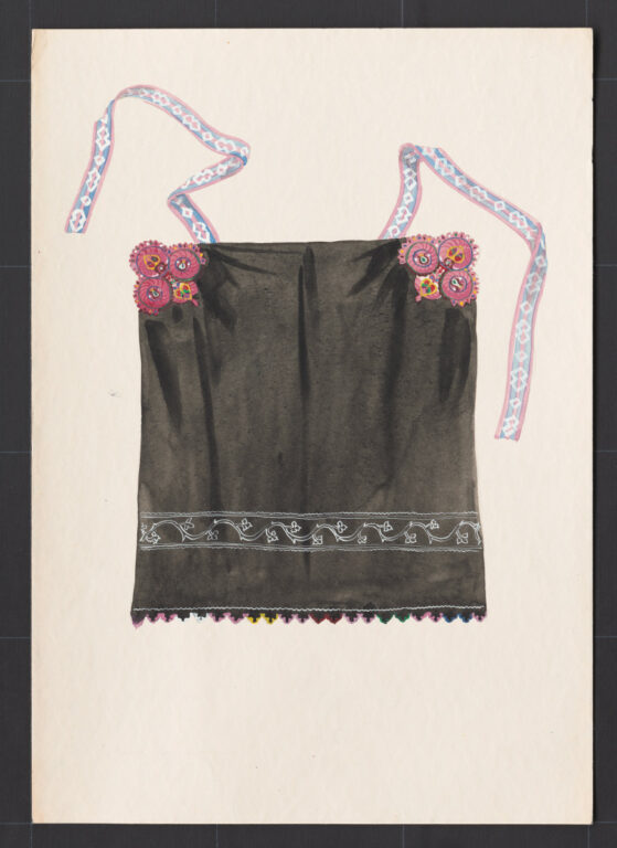 Kresba – zástera ženská čierna