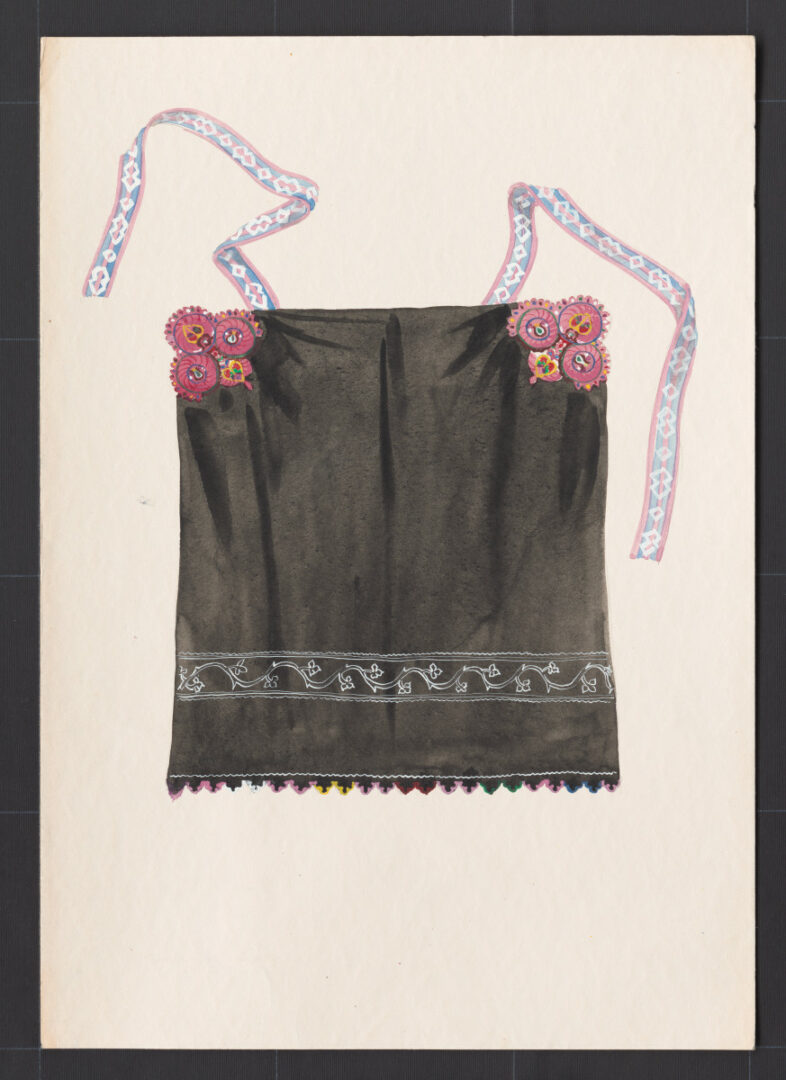 Kresba – zástera ženská čierna