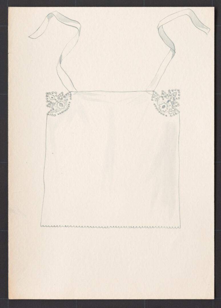 Kresba – zástera ženská – novšia