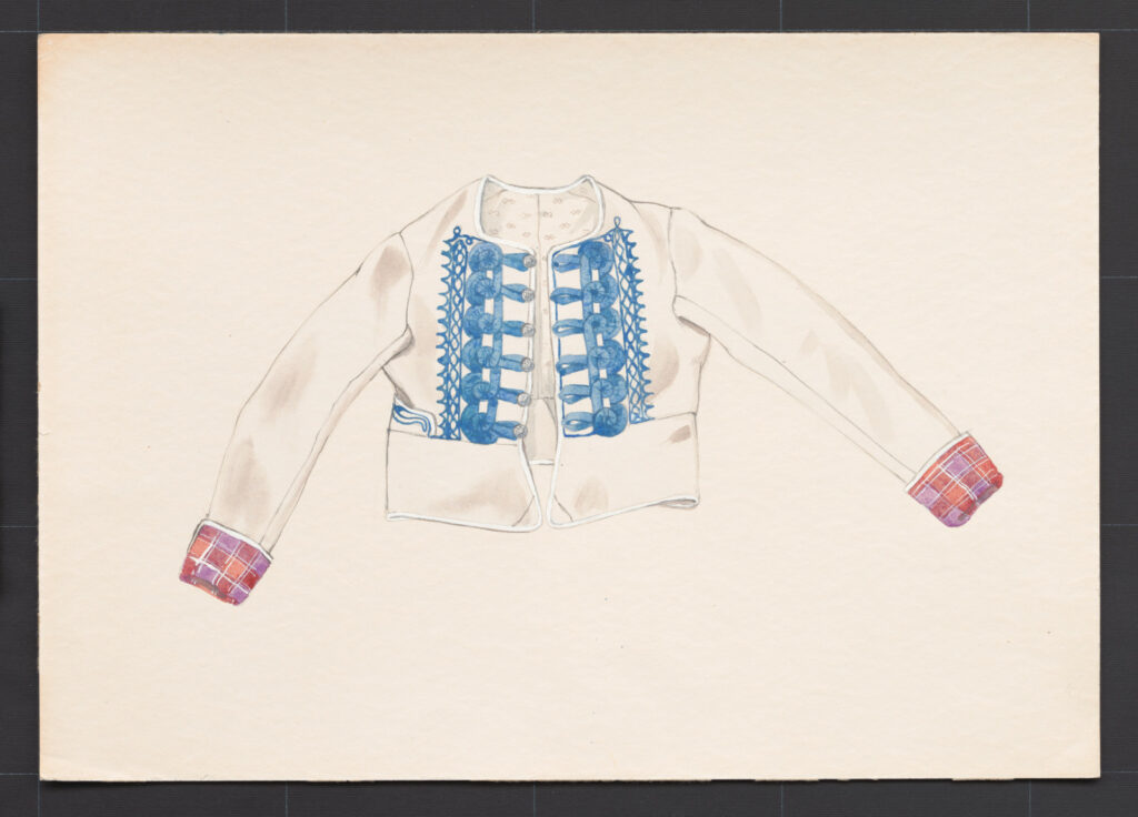 Kresba – kabátik ženský súkenný