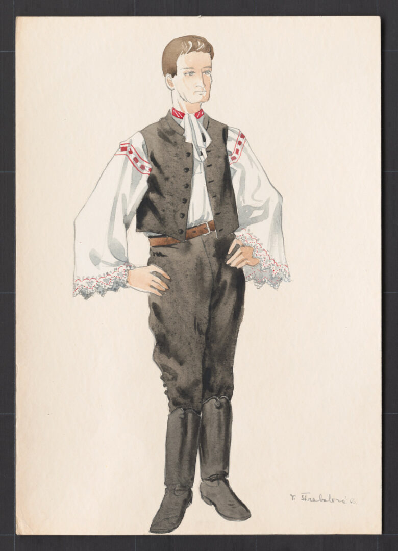 Kresba – odev mužský sviatočný