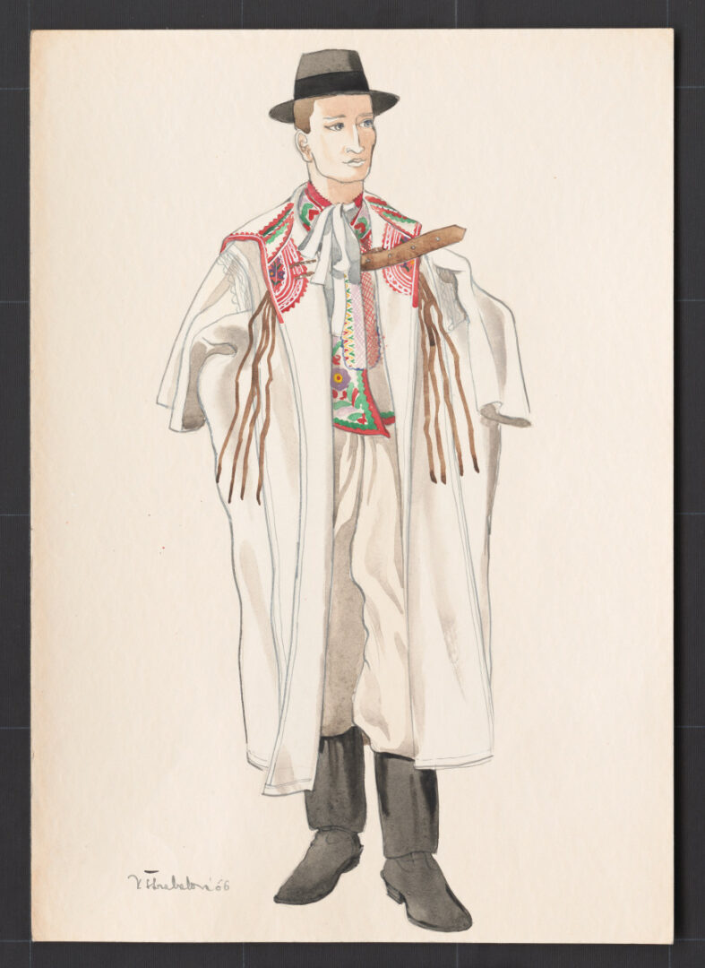 Kresba – muž v halene