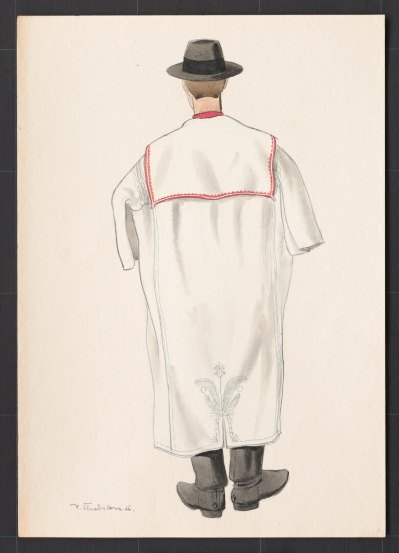 Kresba – muž v halene