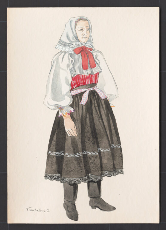 Kresba – odev ženský sviatočný