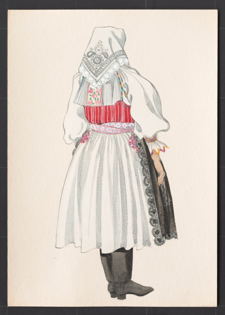 Kresba – odev ženský sviatočný