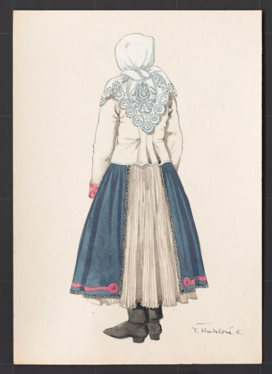 Kresba – odev ženský sviatočný