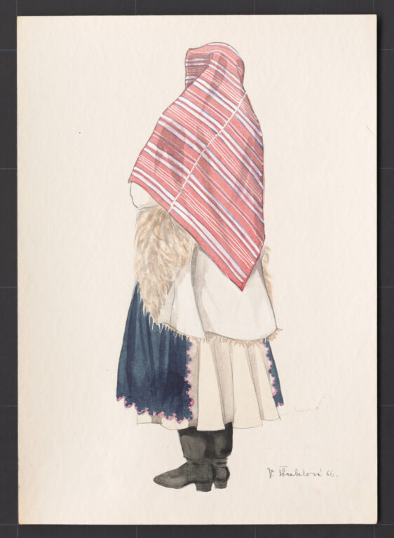 Kresba – odev ženský zimný