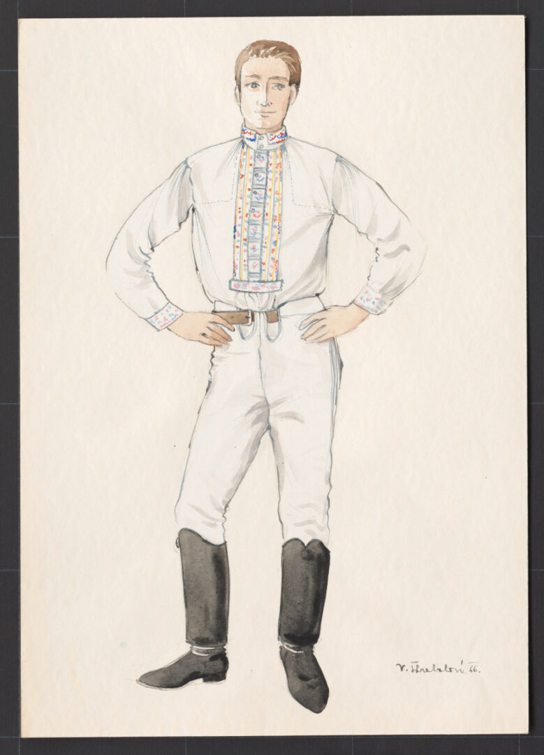 Kresba – odev mužský sviatočný