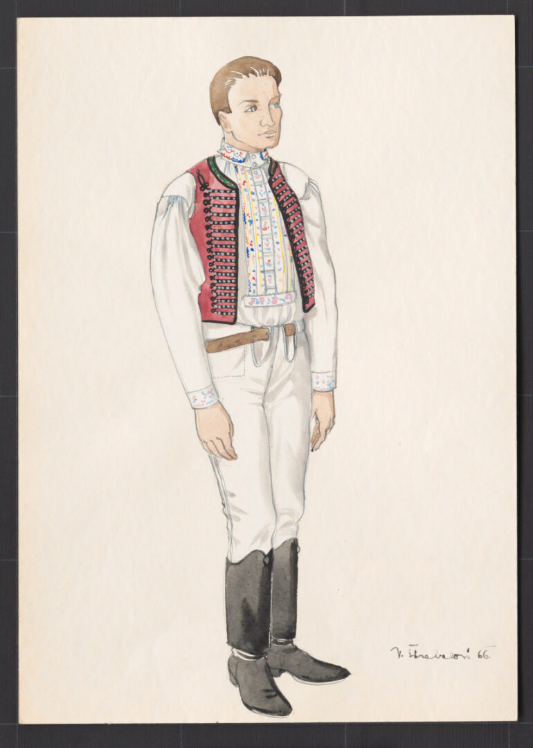 Kresba – odev mládenecký sviatočný