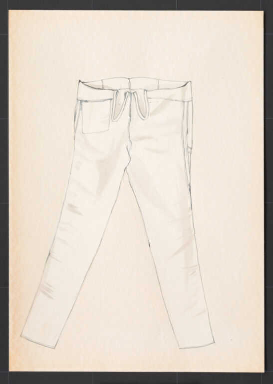 Kresba – nohavice drilichové