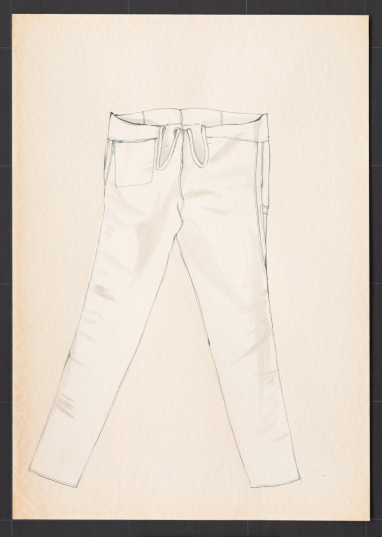 Kresba – nohavice drilichové