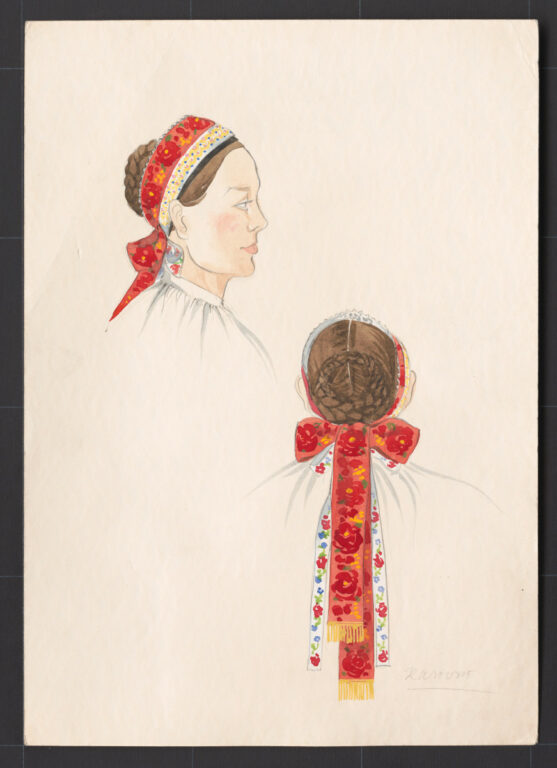 Kresba – účes dievčenský sviatočný