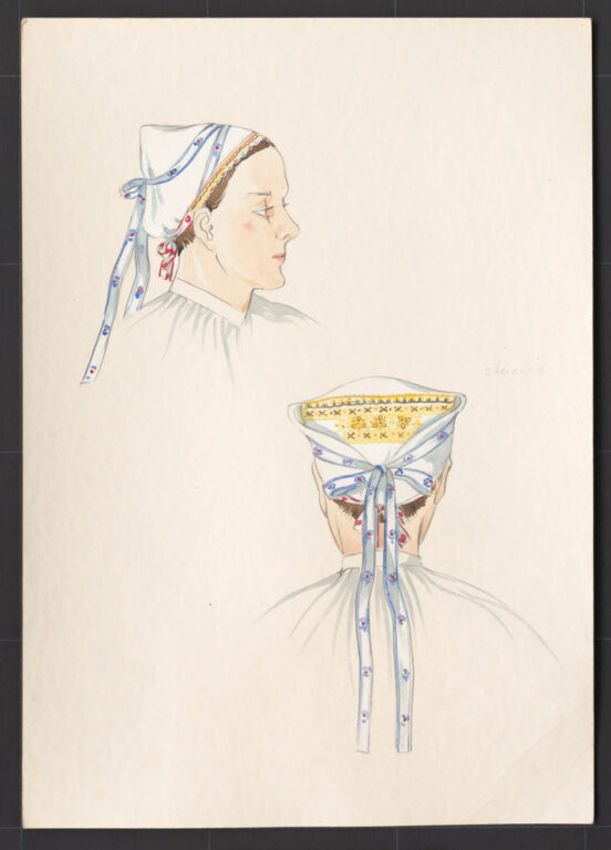 Kresba – čepiec – úprava na hlave