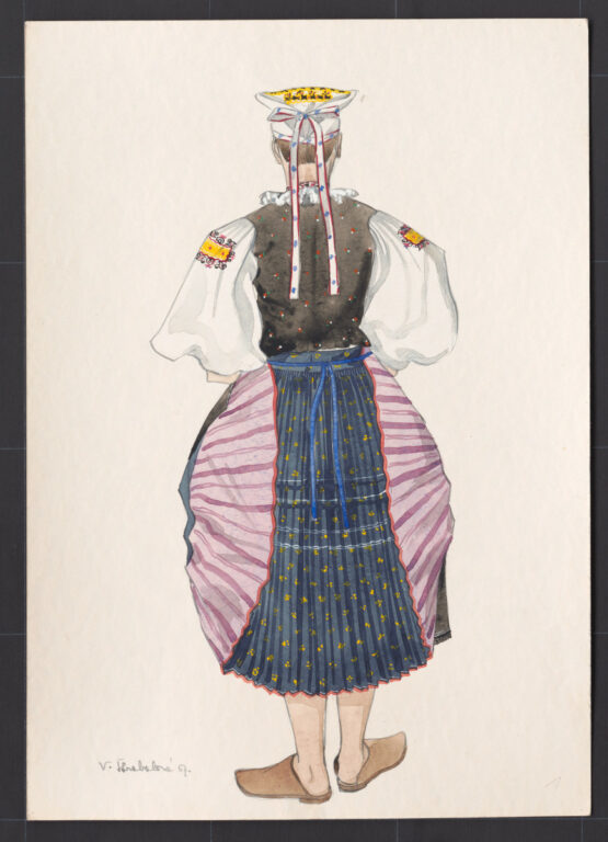 Kresba – odev ženský pracovný novší