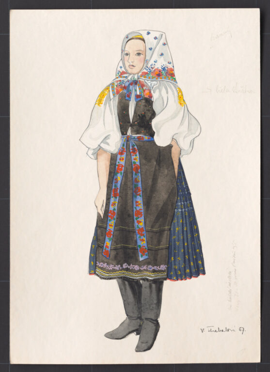 Kresba – odev ženský sviatočný