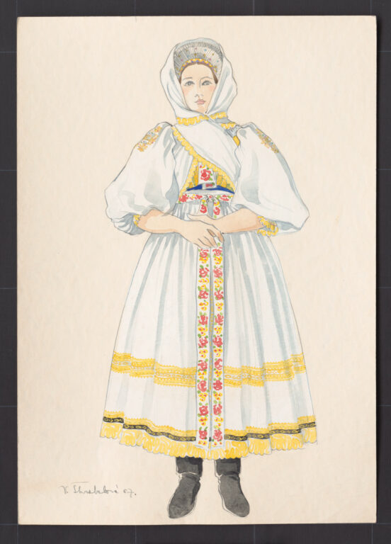 Kresba – odev ženský slávnostný