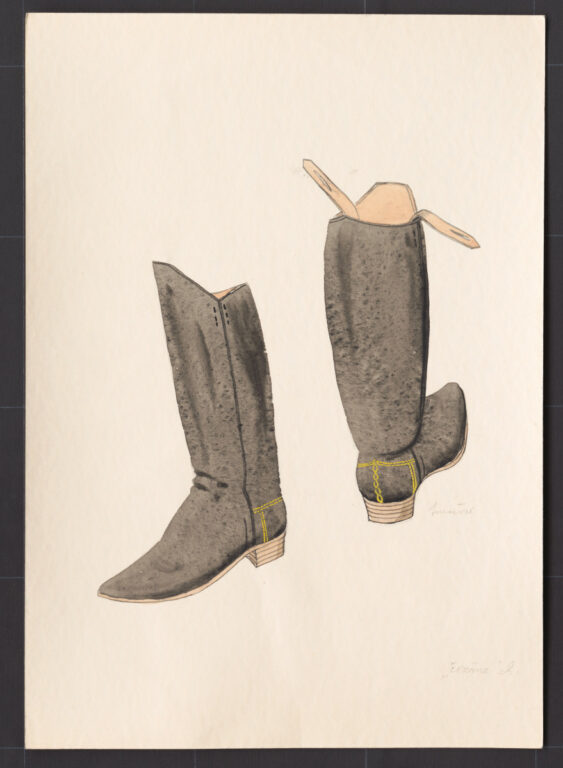 Kresba – čižmy ženské