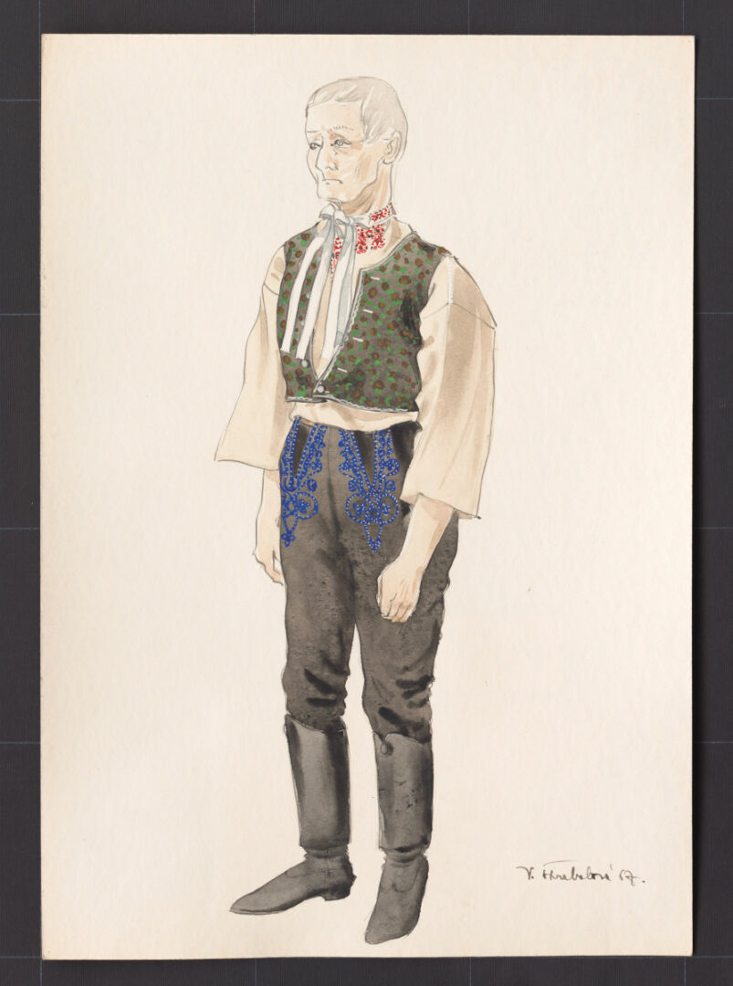 Kresba – odev sviatočný pre staršieho muža